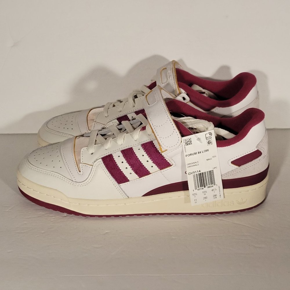 adidas Originals Forum 84 Low Power Berry White Red Men's Size 11 [GV9114]